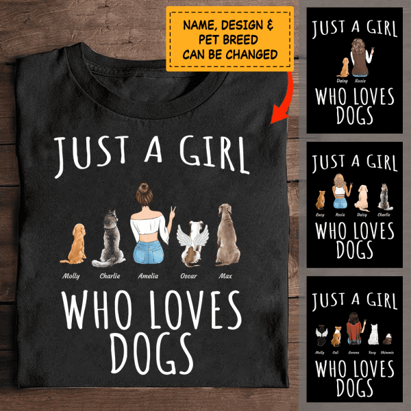 "Just A Girl Who Loves Dogs and Cats" personalized T-Shirt