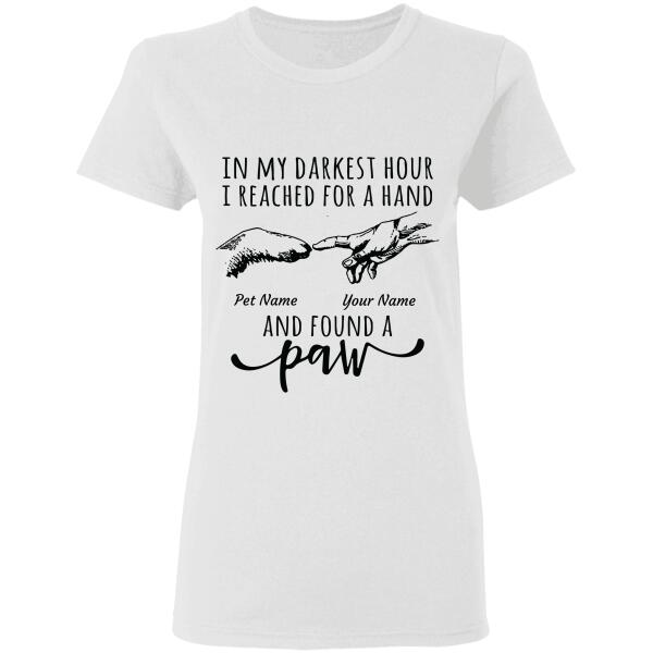 "On My Darkest Hour" dog and cat personalized T-Shirt