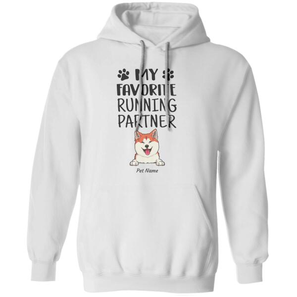 "My Running Partner is My Dog" dog personalized T-Shirt