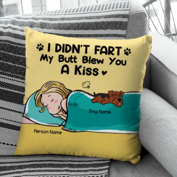 I didn't fart my butt blew you a kiss Personalized Dog Pillow PL-GH01