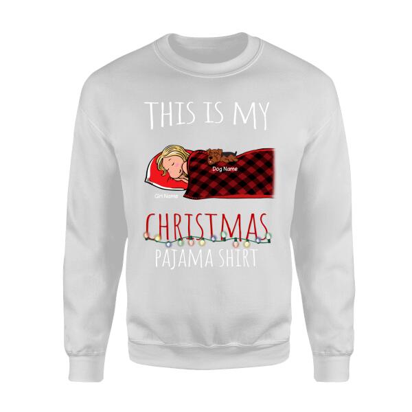 This Is My Christmas Pajama Shirt Personalized Dog T-shirt TS-NN266