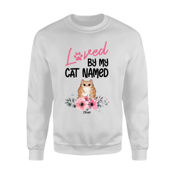 Loved By My Cats Named Personalized T-shirt TS-NB257
