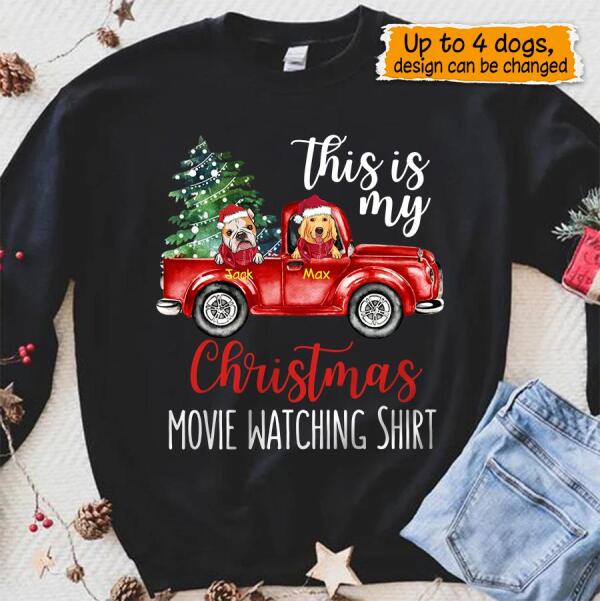 My Christmas Movie Watching Personalized Dog T-Shirt TS-PT258