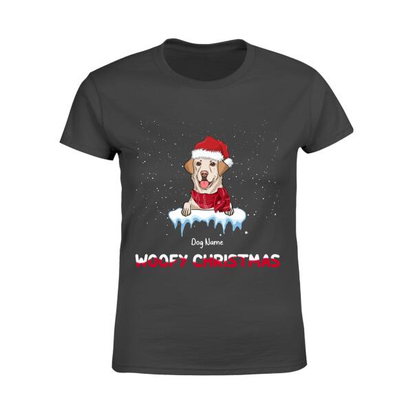 Woofy Christmas Personalized Dog T-shirt TS-NN283