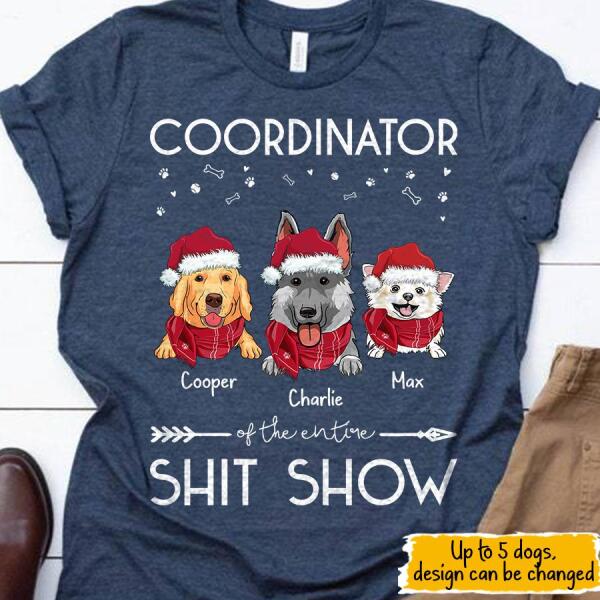 Funny Coordinator Of The Shit Show Personalized Dog T-Shirt TS-PT294