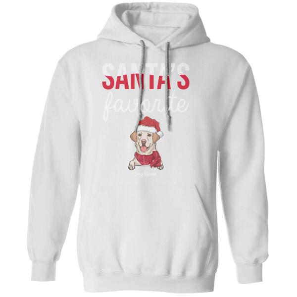 Santa's Favorites Personalized Dog T-shirt TS-NN326