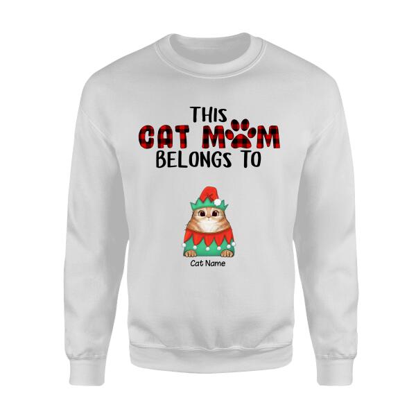 This Cat Mom Belongs To Personalized Cat T-shirt TS-NN272