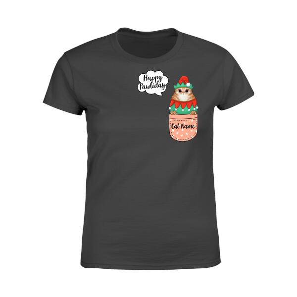 Happy Pawliday Personlized Cat T-shirt TS-NB334