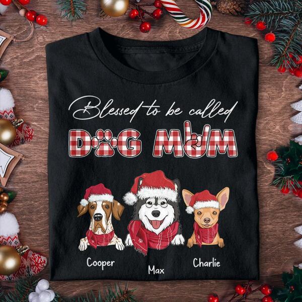 Blessed Dog Mom Personalized T-shirt TS-NB338