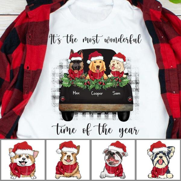 It's The Most Wonderful Time Of The Year Personalized Dog T-Shirt TS-PT418