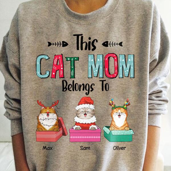 Joyful Cat Mom Christmas Personalized T-Shirt TS-PT453