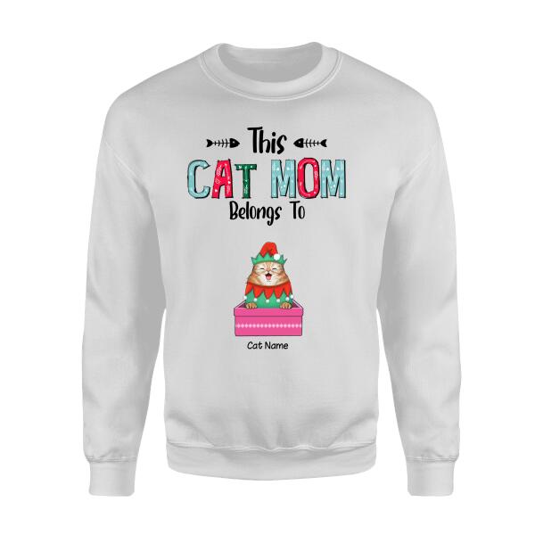 Joyful Cat Mom Christmas Personalized T-Shirt TS-PT453
