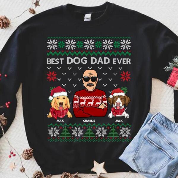 Best Dog Dad Ever Personalized T-shirt TS-NB496