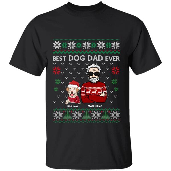 Best Dog Dad Ever Personalized T-shirt TS-NB496