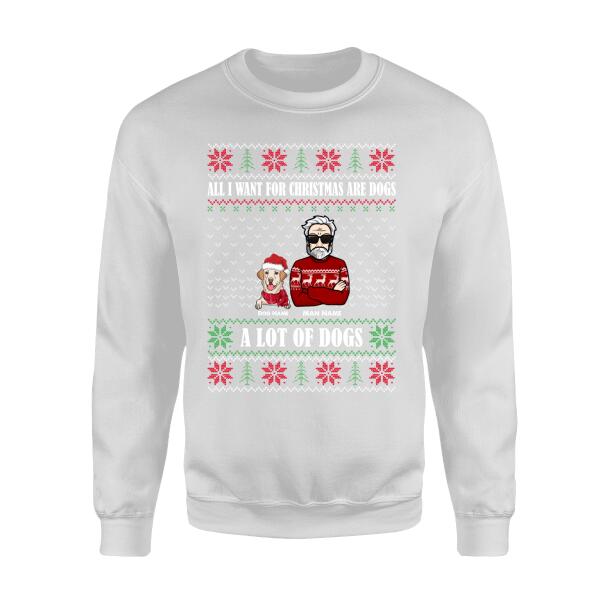 All I Want For Christmas Are Dogs Personalized T-shirt TS-NB500