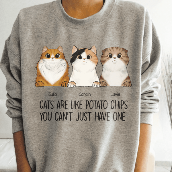 Cats Are Like  Potato Chips Personalized T-Shirt TS-NB503