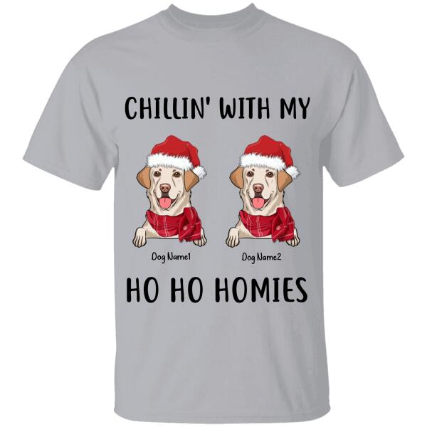 Chillin' With My Ho Ho Homies Personalized Dog T-shirt TS-NN494