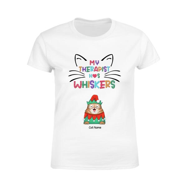 My Therapist Has Whiskers Personalized Cat T-shirt TS-NB504