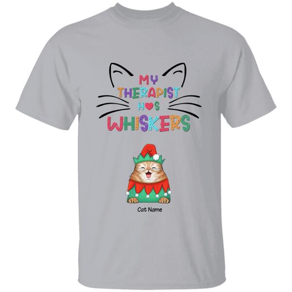 My Therapist Has Whiskers Personalized Cat T-shirt TS-NB504