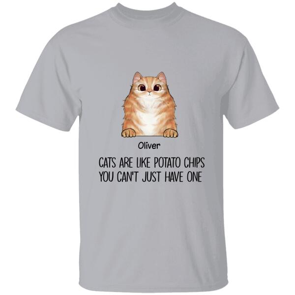 Cats Are Like  Potato Chips Personalized T-Shirt TS-NB503