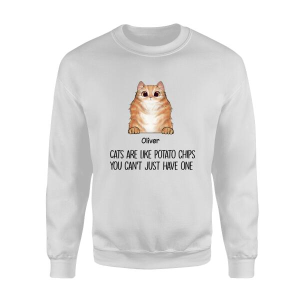 Cats Are Like  Potato Chips Personalized T-Shirt TS-NB503