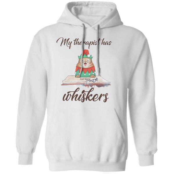 My Therapist Has Whiskers Funny Personalized Cat T-Shirt TS-PT479
