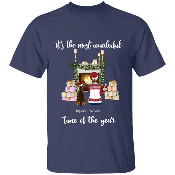 The Most Wonderful Time Christmas Personalized Dog T-Shirt TS-PT419