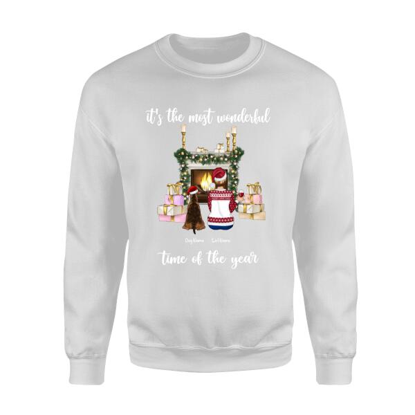 The Most Wonderful Time Christmas Personalized Dog T-Shirt TS-PT419