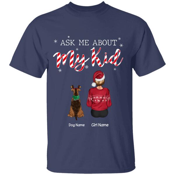 Ask Me About My Kids Personalized Dog T-shirt TS-NN432