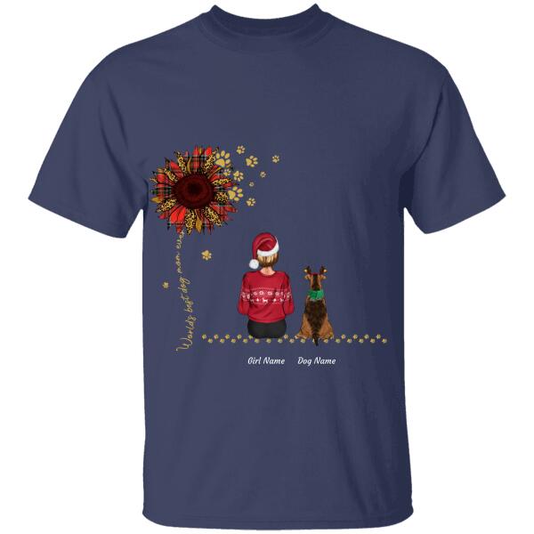 World's Best Dog Mom Ever Christmas Personalized T-Shirt TS-PT430