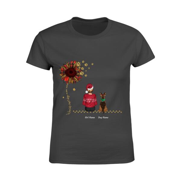 World's Best Dog Mom Ever Christmas Personalized T-Shirt TS-PT430