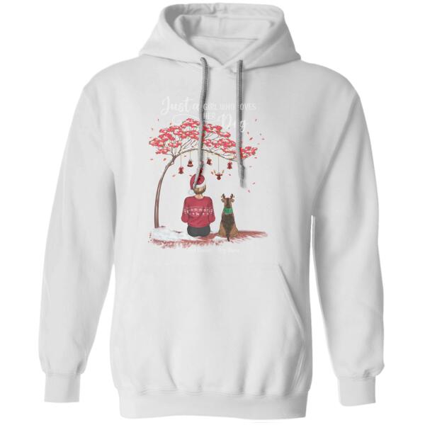 Just A Girl Who Loves Her Dogs Christmas Personalized T-Shirt TS-PT420