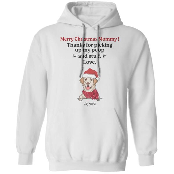 Merry Christmas Mommy Personalized Dog T-shirt TS-NB525