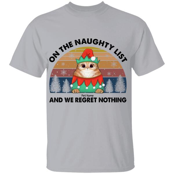 On The Naughty List Personalized T-shirt TS-NB544