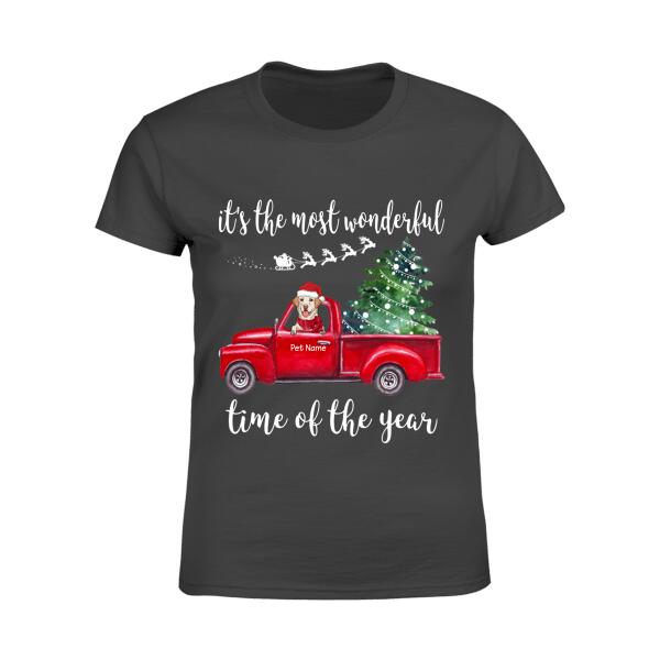 Happy Furry Babies On A Red Truck Personalized Cat T-Shirt TS-PT565