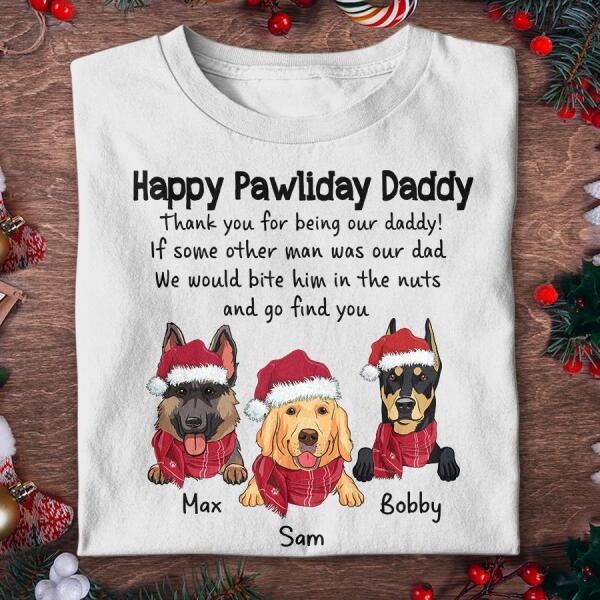 Thanks For Being My Daddy Personalized Dog T-shirt TS-NB527