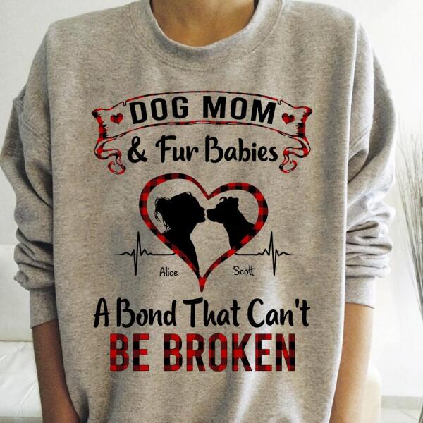 Dog Mom & Fur Babies Personalized T-shirt TS-NB611