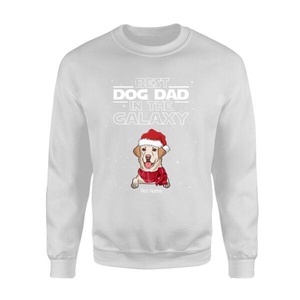 Best Dog Dad In The Galaxy Christmas Personalized T-Shirt TS-PT628