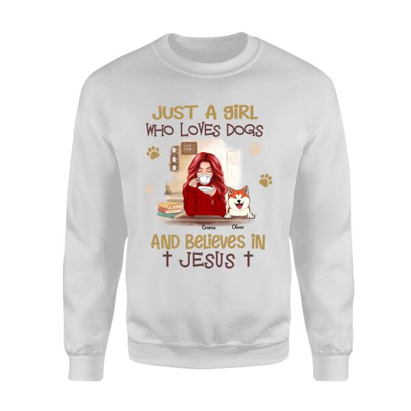 Just A Girl Who Loves Dogs And Believes In Jesus Personalized T-shirt TS-NB635