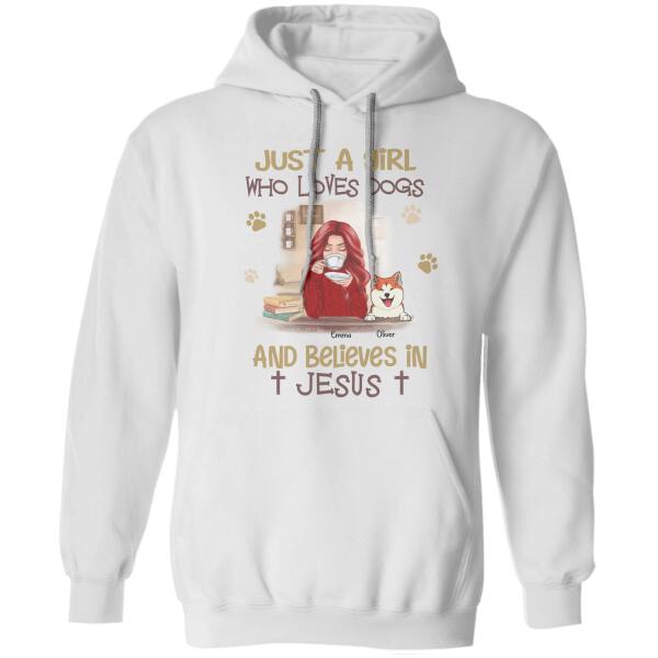 Just A Girl Who Loves Dogs And Believes In Jesus Personalized T-shirt TS-NB635