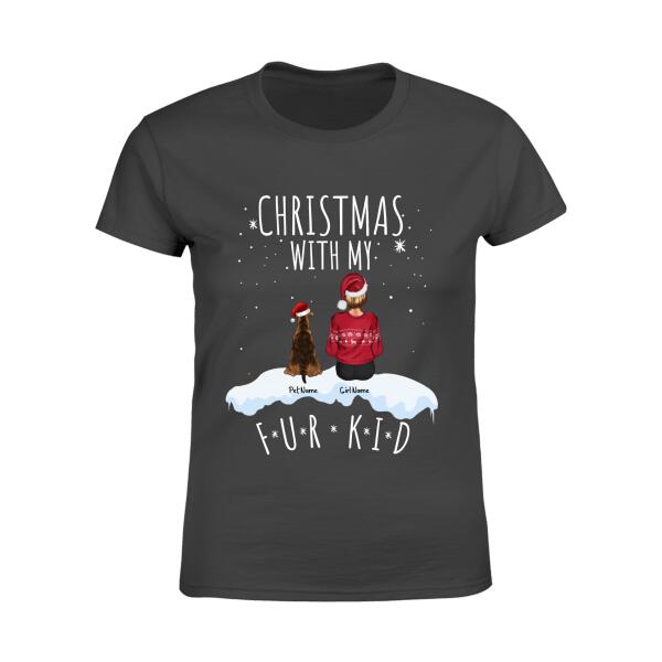 Christmas With My Fur Kids Personalized Dog T-shirt TS-NB641