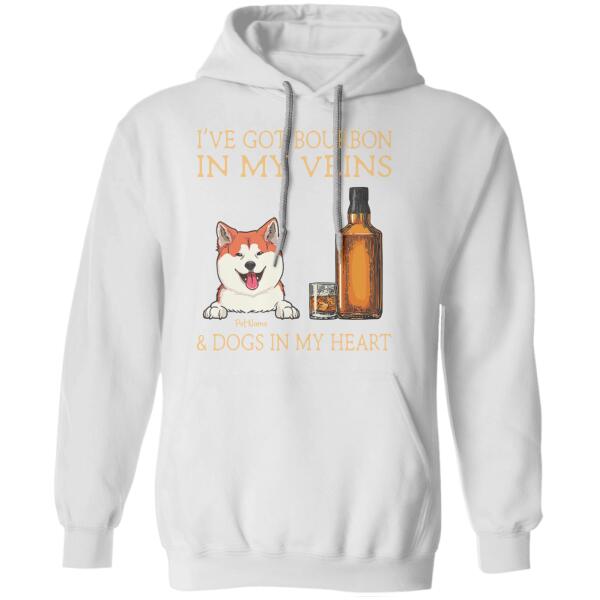 I've Got Bourbon In My Veins & Dogs In My Heart Personalized T-shirt TS-NB679