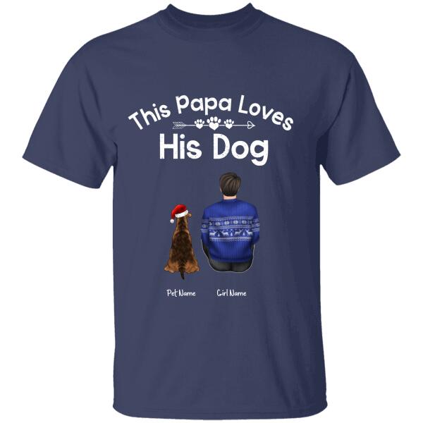 This Papa Loves His Dogs Personalized Dog T-shirt TS-NN687