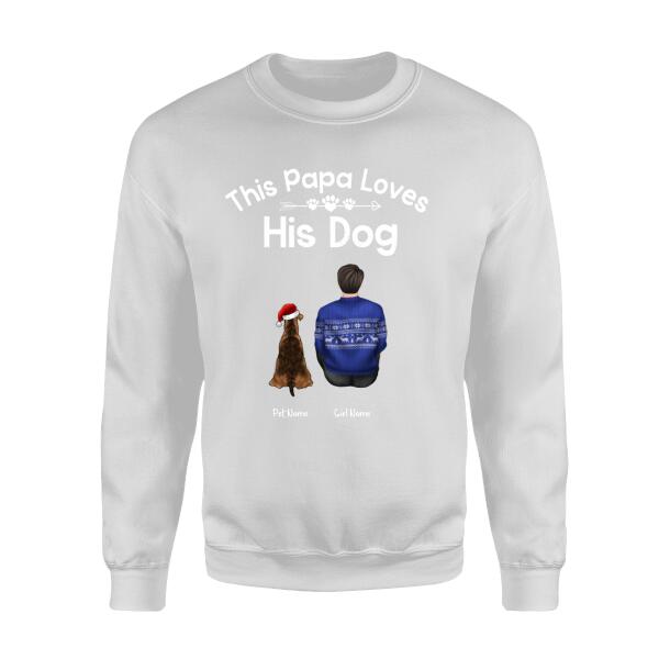 This Papa Loves His Dogs Personalized Dog T-shirt TS-NN687