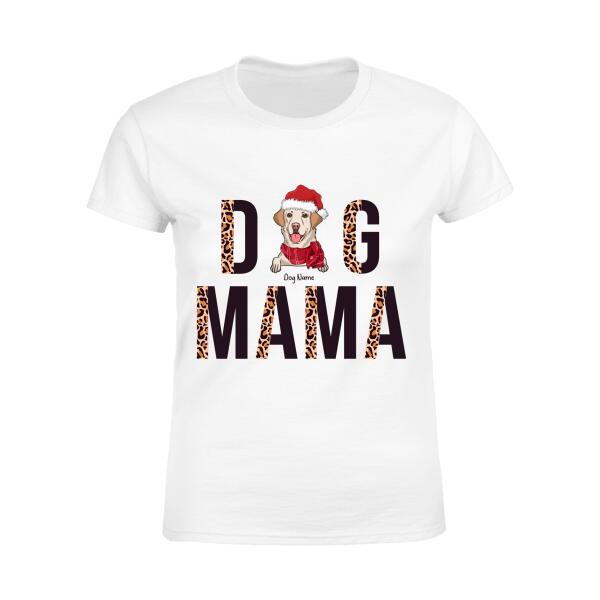 Dog Mama Leopard Print Personalized T-Shirt TS-PT682