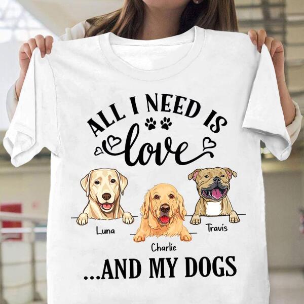 All I Need  Is Love ... And A Cat Personalized T-shirt TS-NB685