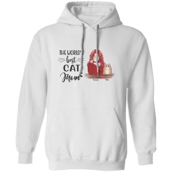 The World's Best Cat Mom Personalized T-Shirt TS-PT727