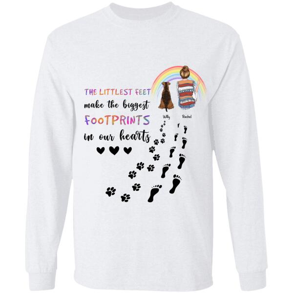 The Littlest Feet Make The Biggest Footprints In Our Hearts Personalized Dog T-shirt TS-NN729