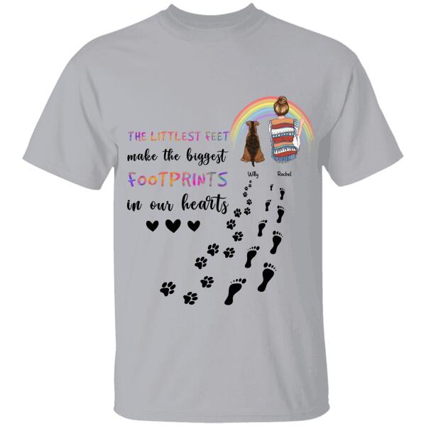 The Littlest Feet Make The Biggest Footprints In Our Hearts Personalized Dog T-shirt TS-NN729