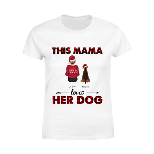 This Mama Loves Her Dog Personalized T-shirt TS-NB751